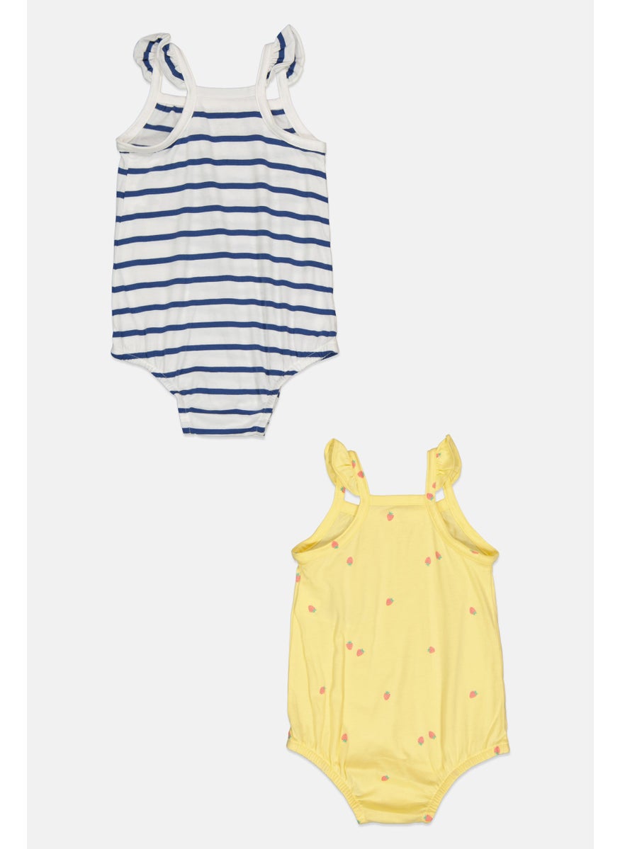 GAP Toddlers Girl 2 Pieces Sleeveless Romper, Multicolor  - Image 2