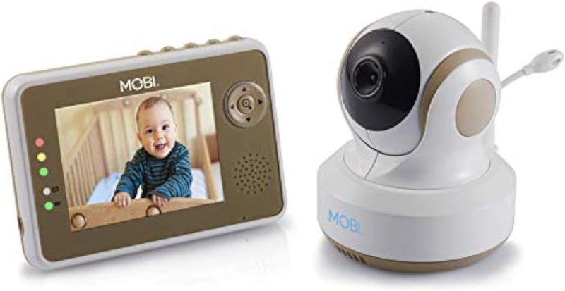 MOBI MobiCam DXRM1 Baby Monitoring System with Smart Auto Tracking Night Vision Remote Pan  Tilt Lullabies Quad View Baby Monitor Baby Monitoring System Baby Camera - Image 1