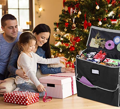ProPik Unique Holiday Storage Organizer for Gift Bag and Wrapping Accessories (Black) - Image 2