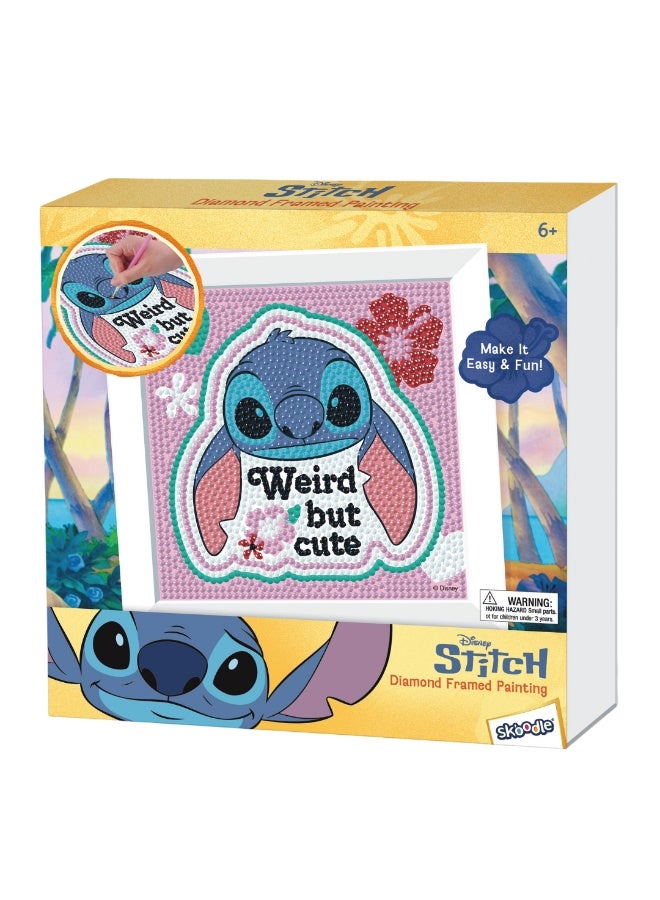 Disney Stitch Diamond Framed Painting Kit | Make It Easy & Fun | Art & Craft | Home Wall Décor | Age 3+ - Image 1