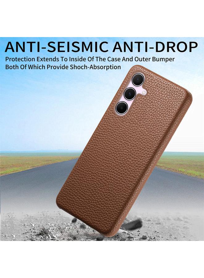 S-TOP Case For Samsung Galaxy A55 5G Litchi Oil Edge Leather Back Phone Case - Image 4
