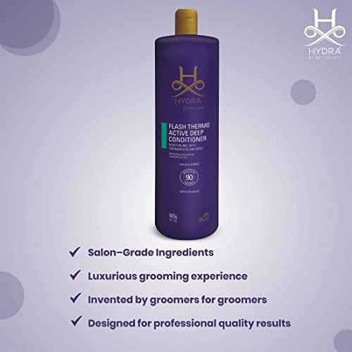 Hydra Groomer’s Flash Active Deep Conditioner 900g | Deep Moisture & Hydration for Dogs & Cats | Professional Salon-Quality Coat Treatment | Restores Softness, Shine & Manageability - Image 2
