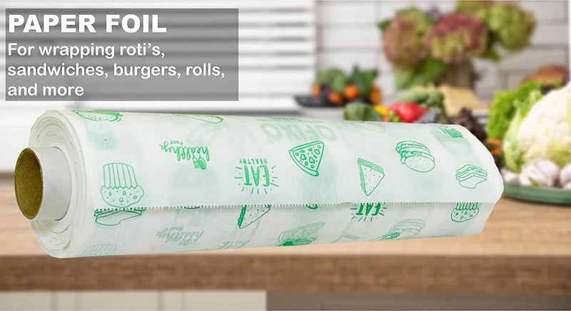 OFIXO (Pack of 2) 20 Meter Food WRAP Multipurpose Food Wrapping Paper Non-Stick Food Wrapping Paper, Oven Safe Parchment Paper - Image 2