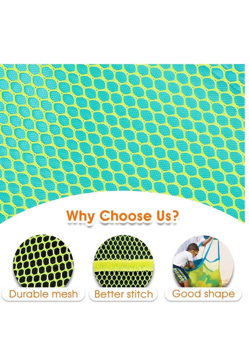 SYOSI Sand Beach Mesh Storage Bag For Kids Summer Beach Shell Toys Clothes Tote Bags for Holding Beach Toys Children’ Toys Market Grocery Picnic Tote - Image 4