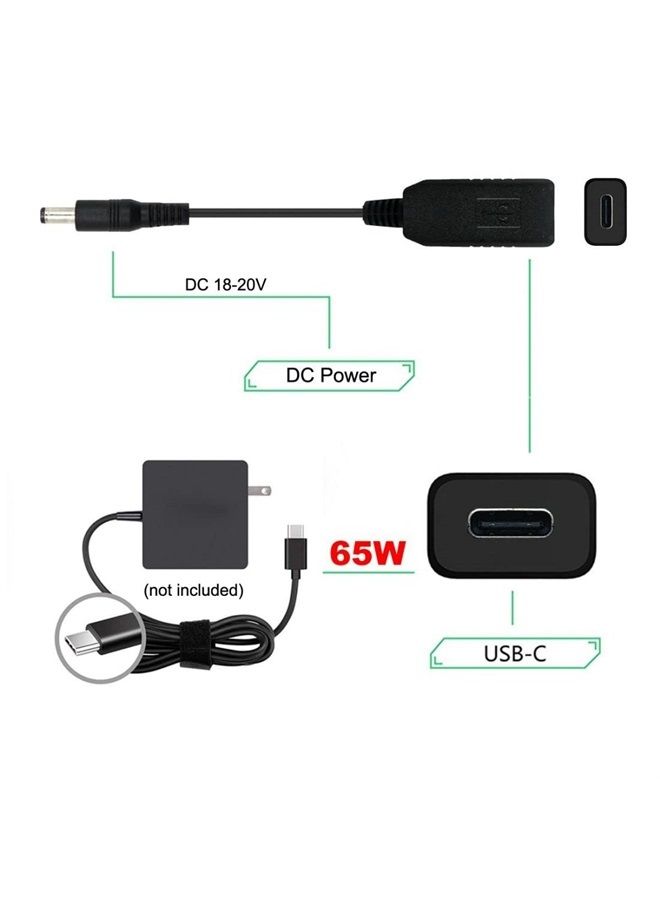Chenyang كابل محول الطاقة CY USB 3.1 Type C USB-C إلى DC 20V 5.5 2.5mm & 2.1mm لمحاكاة PD للكمبيوتر المحمول - Image 2