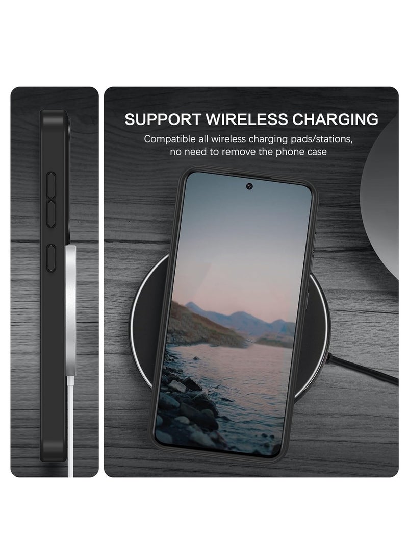 دبليو تيك جراب حماية صلب من الجلد الصناعي الممتاز Samsung Galaxy A56 5G لعام 2025 مع مغناطيس MagSafe - أسود - Image 5