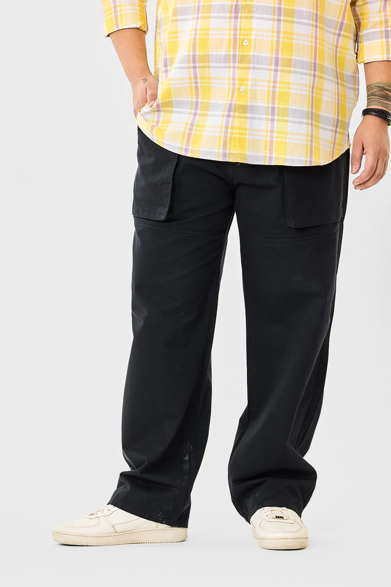 SNITCH بنطلون كارجو مقاس كبير بستة جيوب