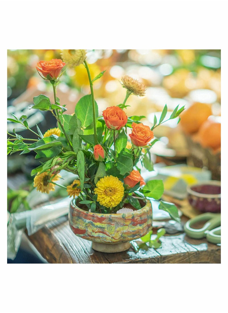 SYOSI Flower Frogs Plastic Floral Vase Round Clear Arranger Tool Pin Holder Apanese Arranging Plant Decoration Fixed Supplies with Bottom Home DIY Craft  - Image 3