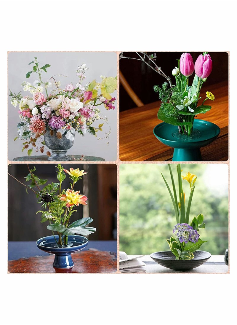 SYOSI Flower Frogs Plastic Floral Vase Round Clear Arranger Tool Pin Holder Apanese Arranging Plant Decoration Fixed Supplies with Bottom Home DIY Craft  - Image 4