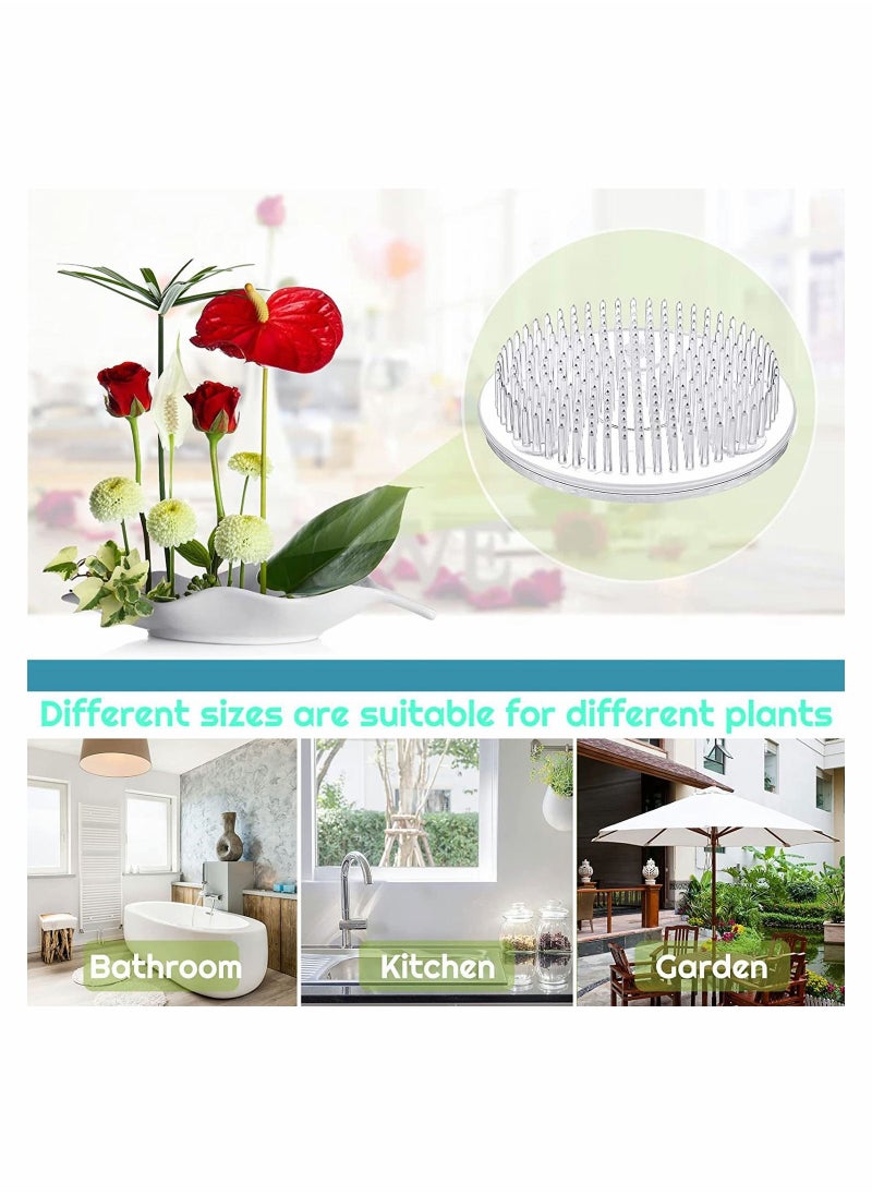 SYOSI Flower Frogs Plastic Floral Vase Round Clear Arranger Tool Pin Holder Apanese Arranging Plant Decoration Fixed Supplies with Bottom Home DIY Craft  - Image 2