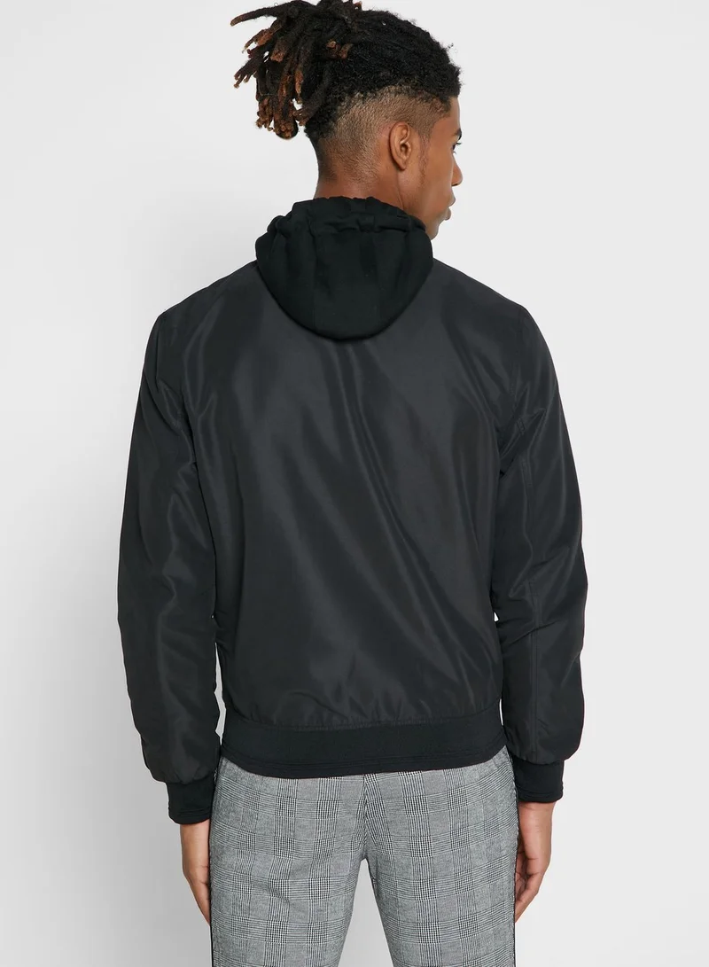 RIVER ISLAND Hooded Bomber Jacket