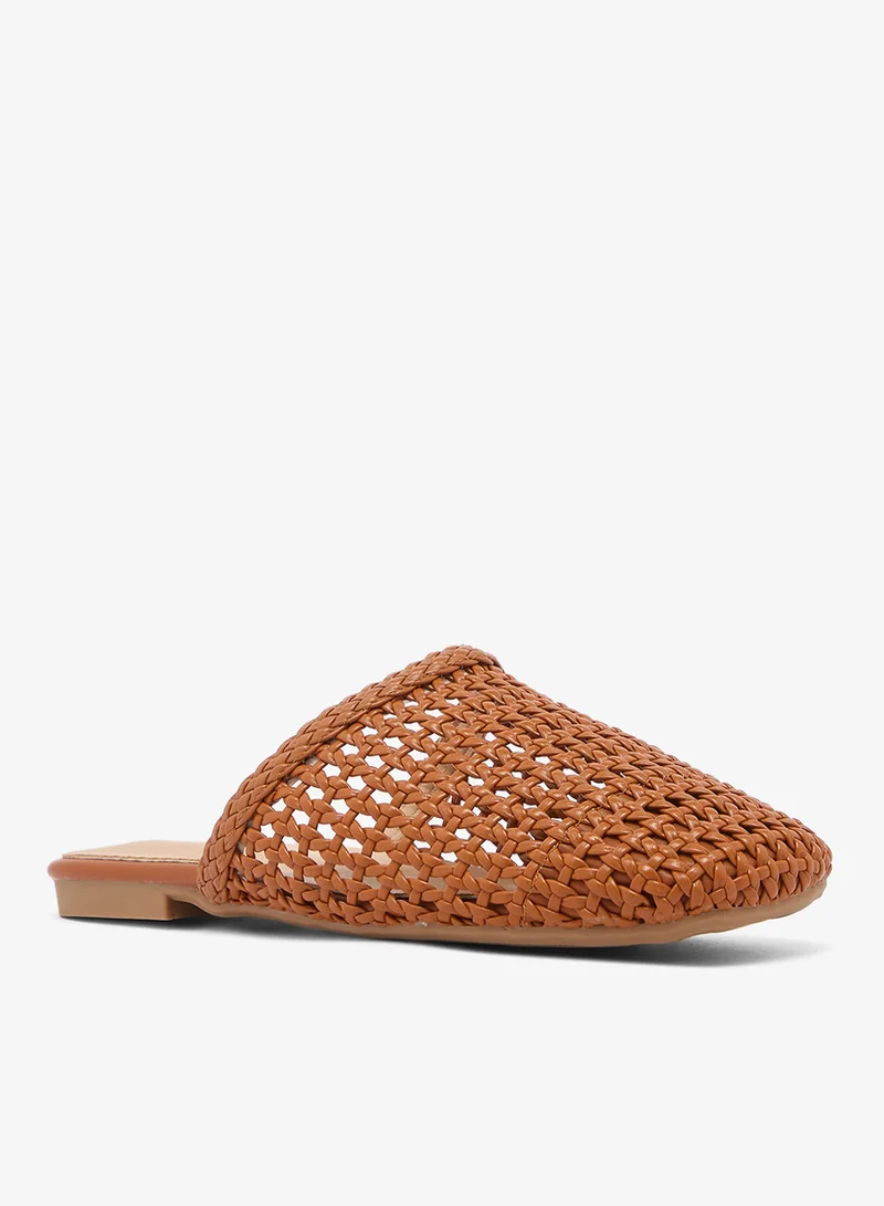 Ginger Net Raffia Material Flats