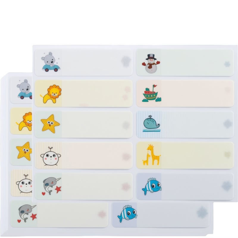 200 pieces of waterproof self-adhesive film for children's item name labels  color - Image 1