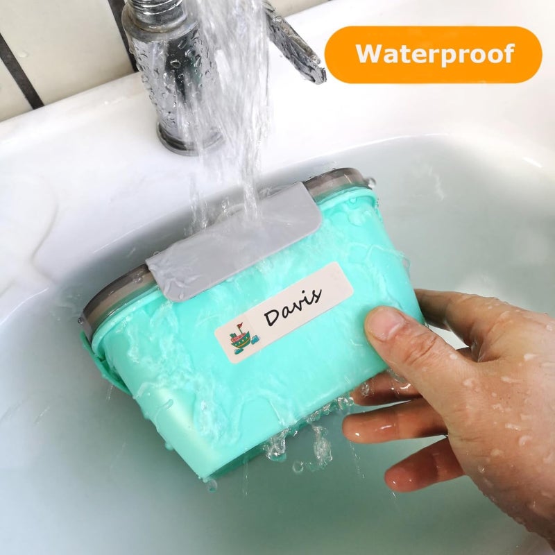 200 pieces of waterproof self-adhesive film for children's item name labels  color - Image 5