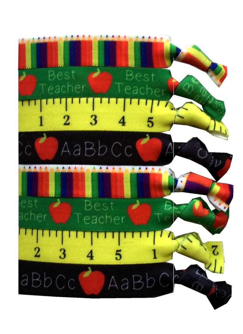 Sportigift - Appreciation Gift for Teachers  Back to School and Birthday Present  8 Piece Hair Ties Set for Women Educators - Image 1