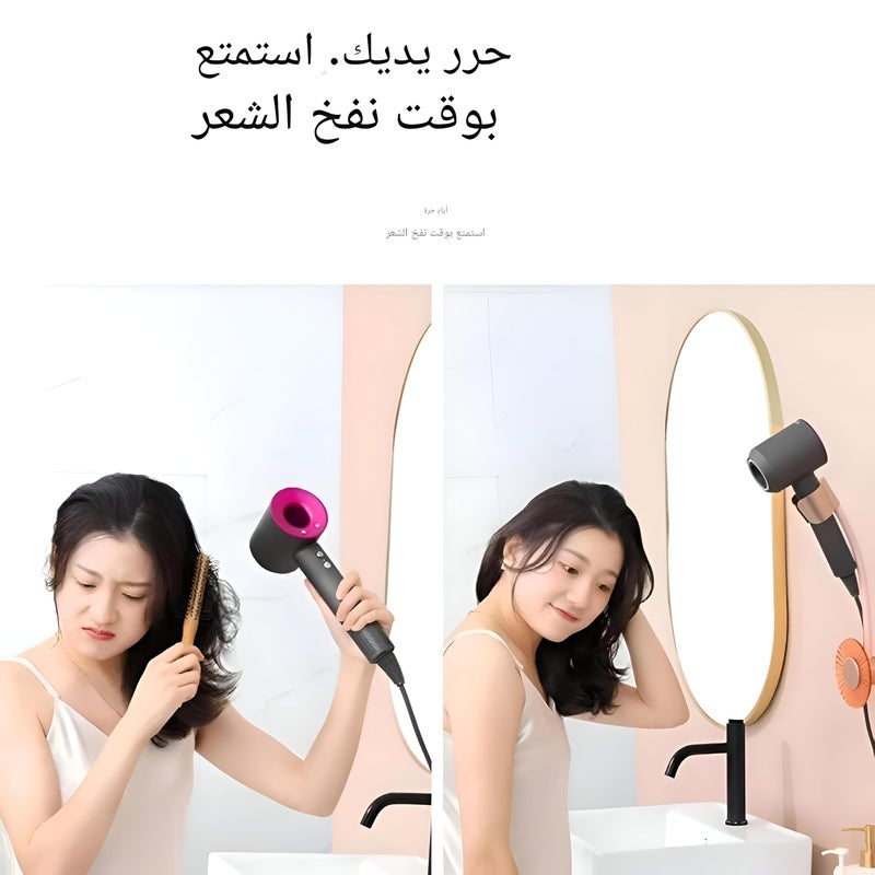Adhesive Hair Dryer Holder Kit with Multi-Color Options, Space-Saving Wall Mount for Quick Access and Tidy Bathrooms - Image 2