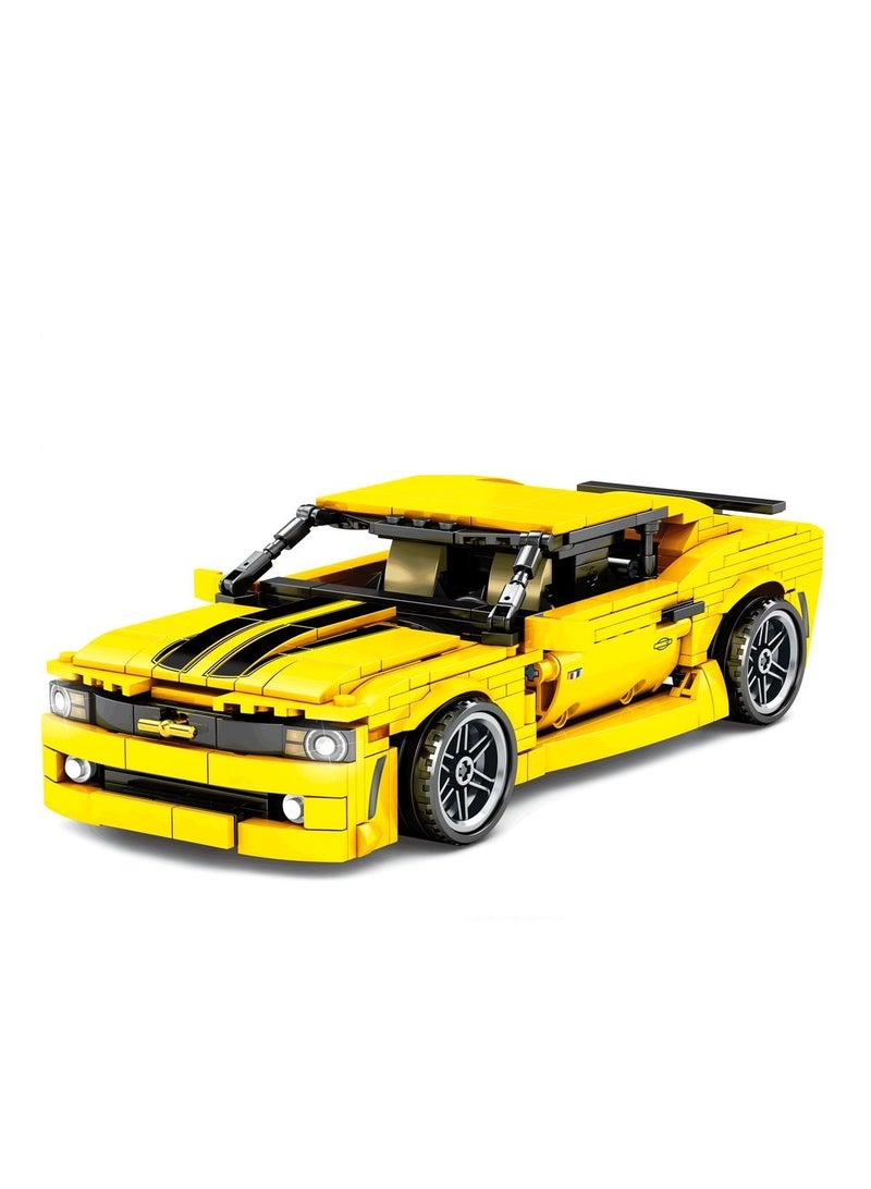 Sembo 8200 - Camero car building blocks - 618 pcs - Yellow - Image 2