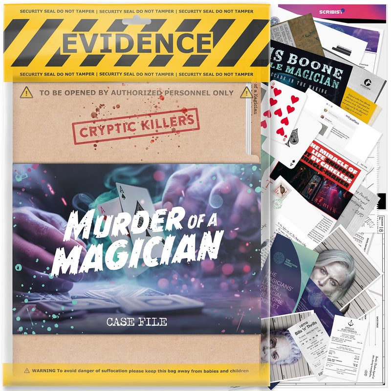 Cryptic Killers Unsolved murder mystery game Cold Case Files Investigation Detective cluesevidence Solve the crime For individuals date nights party groups Murder of a Magician - Image 2