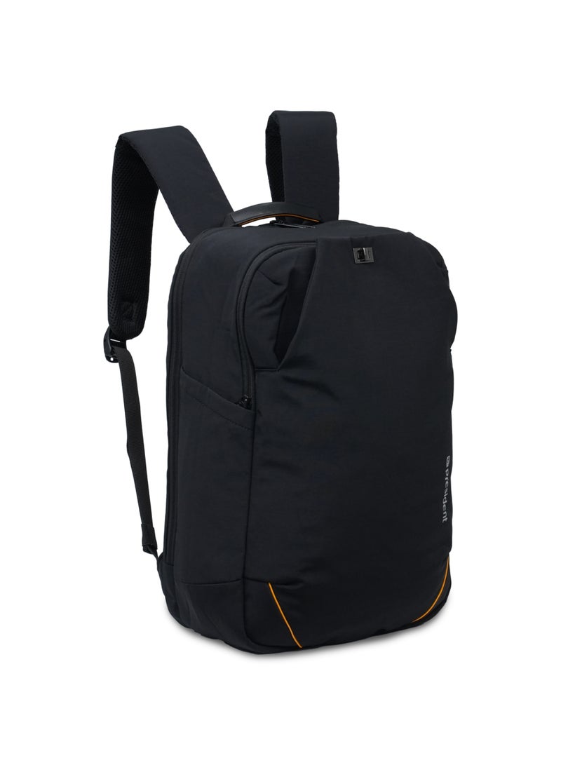 President Unisex slim Backpack durable premium water-resistant shoulder daypack for office business travel college school,( Black ) BPP8099 - Image 2