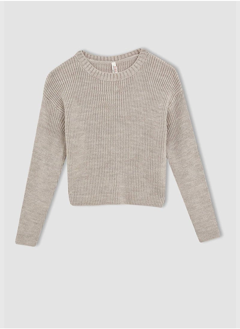 DeFacto Regular Fit Long Sleeve Crop Jumper  - Image 1