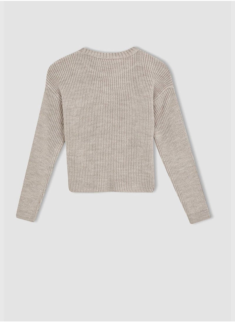 DeFacto Regular Fit Long Sleeve Crop Jumper  - Image 4