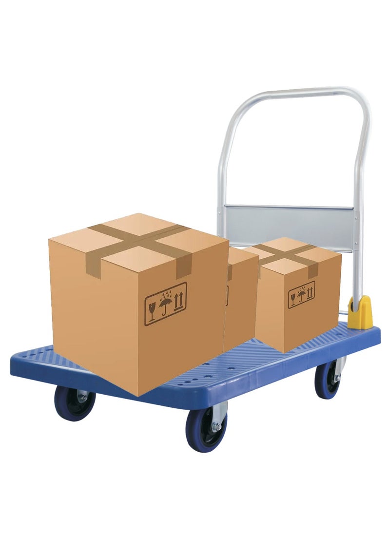 SUNRISE Trolley Folding Platform Truck Hand Truck Foldable Push Cart Dolly With 360 Degree Swivel Wheels For Easy Storage  - Image 1