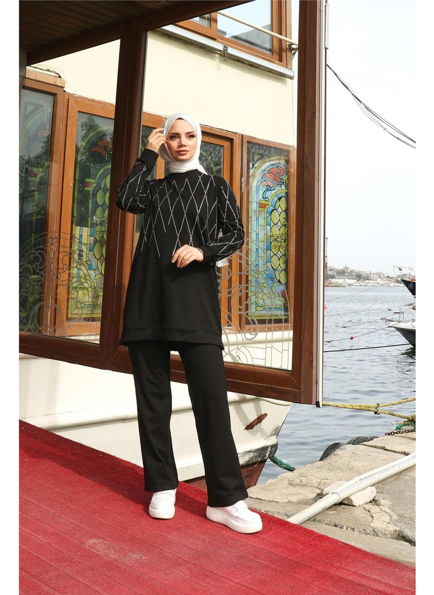 Cross Stone Patterned O Neck Double Hijab Tracksuit - 71185.003 - Black - pzsku/Z9CCD0327B7B29AA4AD2FZ/45/_/1738060680/b14dc4aa-c652-4391-a96b-2324fc6e212c