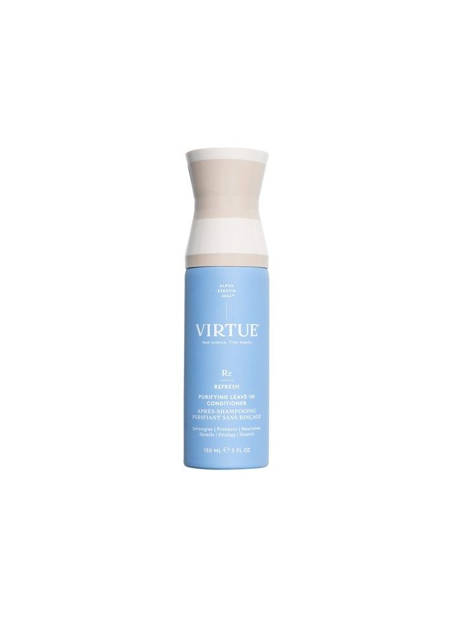 VIRTUE Purifying Leave-in Conditioner 5 FL OZ | Alpha Keratin Detangles, Protects, Nourishes Hair | Sulfate Free, Paraben Free, Color Safe, Vegan - Image 1