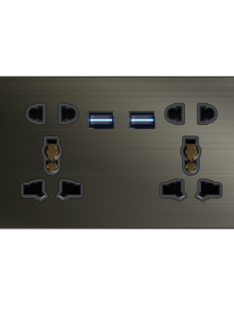 Foreign trade socket (146 type two-position switch with two-position multi-five-hole socket) 