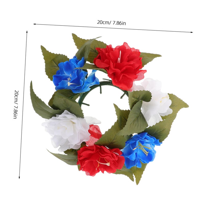 Realistic Floral Wreath Centerpiece for Pillar Candles Home Decor Wedding Party - Image 3