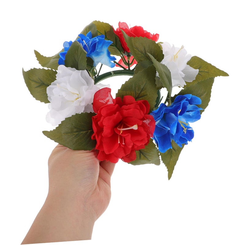 Realistic Floral Wreath Centerpiece for Pillar Candles Home Decor Wedding Party - Image 5