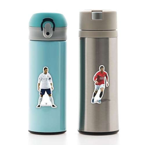 D2C Football Player Sports Stickers for Cristiano Ronaldo Pack, 65 Pieces, Vinyl Glitter Finish, Decorative Decals for Laptop, Mobile, Water Bottle - Image 4