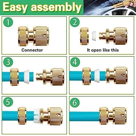 VAKTAVYA VAKTAVYA Nozzle Water Spray Gun Water Jet Hose Nozzles Hose Pipe Spray Gun SUITABLE for 12 Hose Pipe For Gardening And Washing Without Hose Pipe  - Image 5
