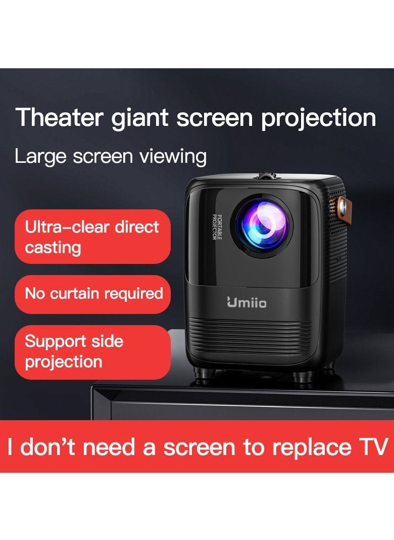Umiio - Portable Projector 5G Android Wifi and Bluetooth Intelligent 50-150 Inches Screen Projection Higher Resolution Brightness - Image 1