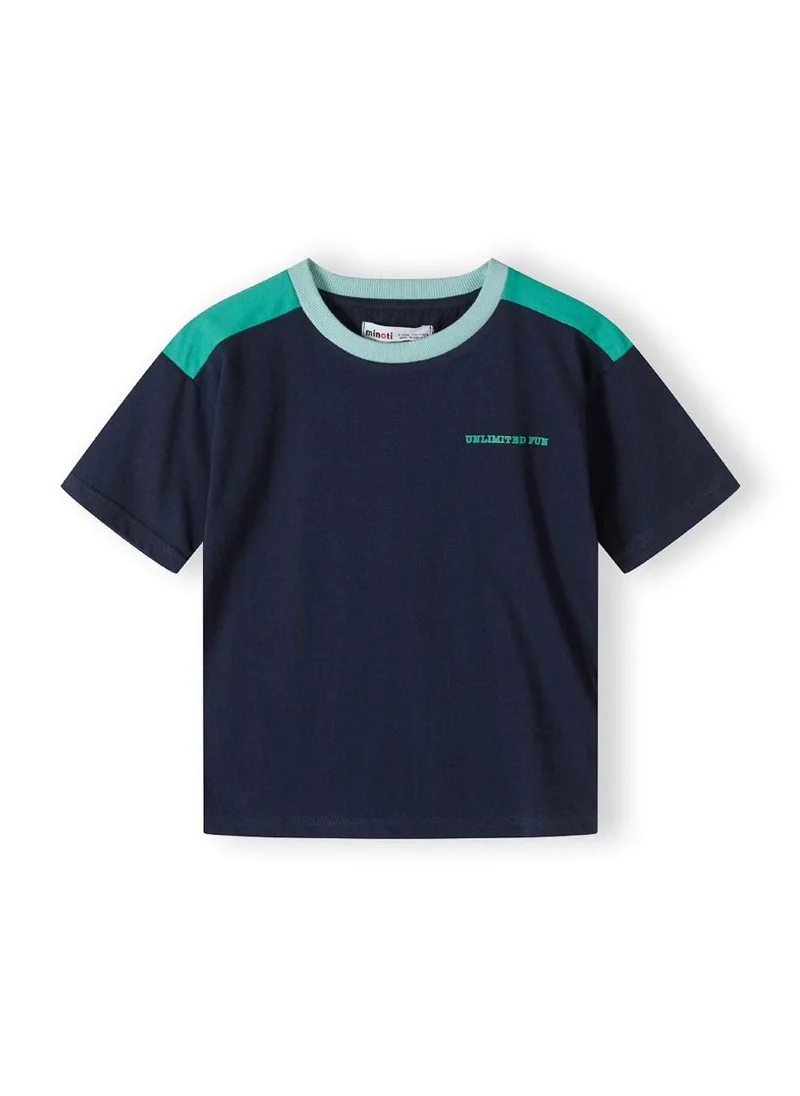 MINOTI Boy’s Two-Piece Set with Printed T-Shirt and Shorts