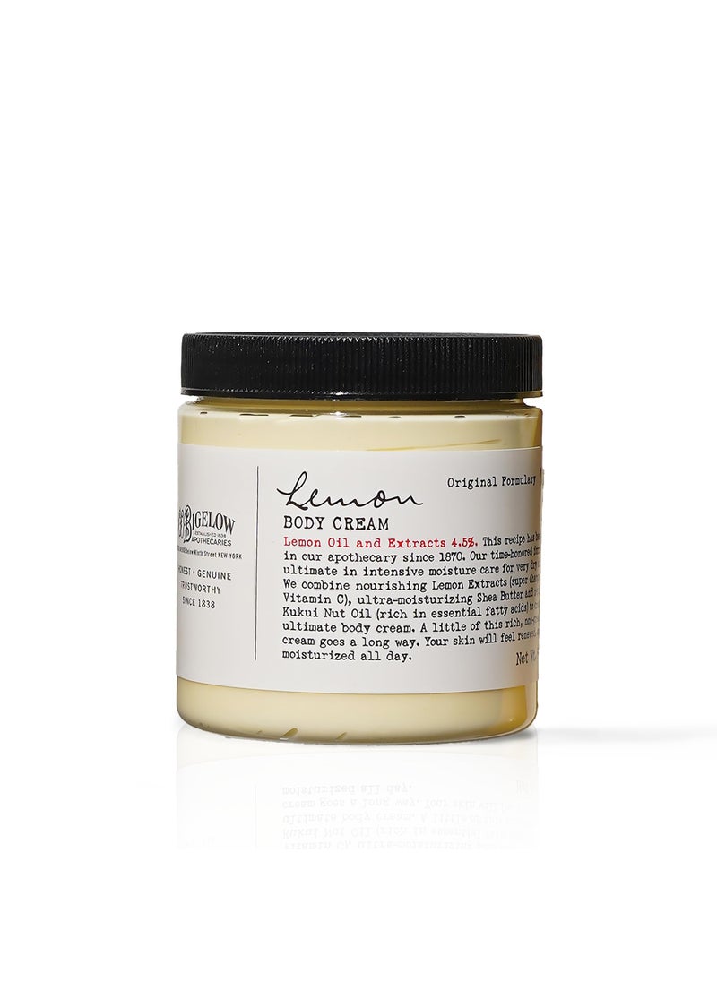 C. O. Bigelow C.O. Bigelow Lemon Body Cream, Moisturizing Body Cream with Shea Butter, Kukui Nut Oil, Lemon Oil and Extracts for Dry Skin, 8 oz. 