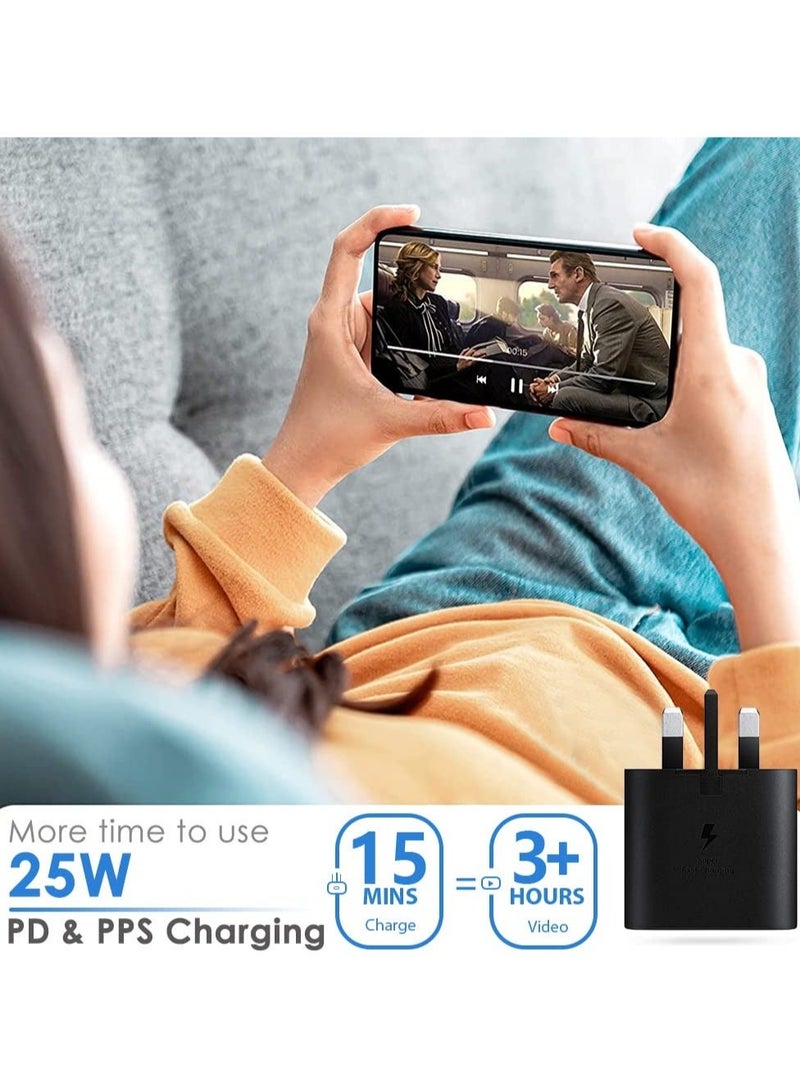 Captaintech USB C Fast Charger, 25W Fast Charger Plug for Samsung, USB C Charger Plug Compatible with Samsung Galaxy S23/S23+/S23 Ultra/S22/S22+/S22 Ultra/S21/S20/Note 20/Z Flip4/Z Fold4 (Cable Not Included) - Image 4