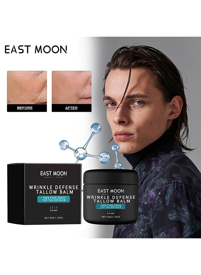 East Moon Wrinkle Defense Tallow Balm For Men-Men's Moisturizing Anti-Aging Cream, Improving Wrinkles and Anti-Aging, Deeply Moisturize The Skin - Image 1