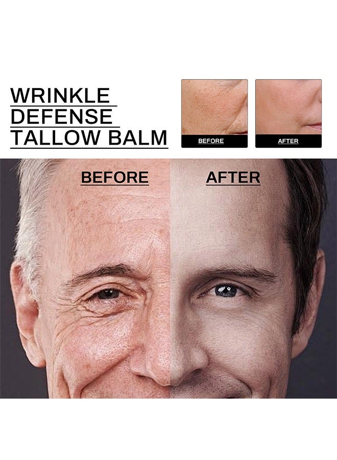 East Moon Wrinkle Defense Tallow Balm For Men-Men's Moisturizing Anti-Aging Cream, Improving Wrinkles and Anti-Aging, Deeply Moisturize The Skin - Image 4