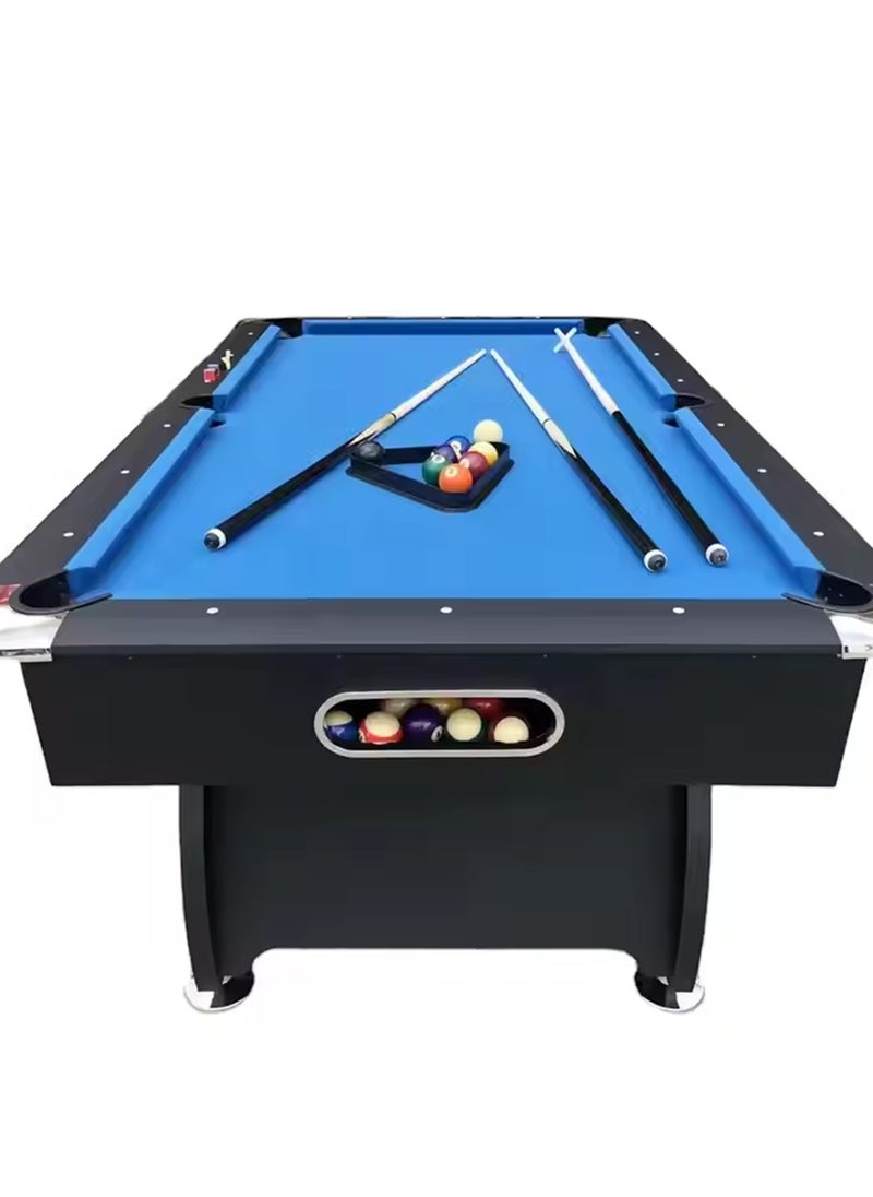 7-ft 3 IN 1 Professional Billiard Pool Tables with Full Accessory Pool Table with Table Tennis Top - Black with Blue Felt