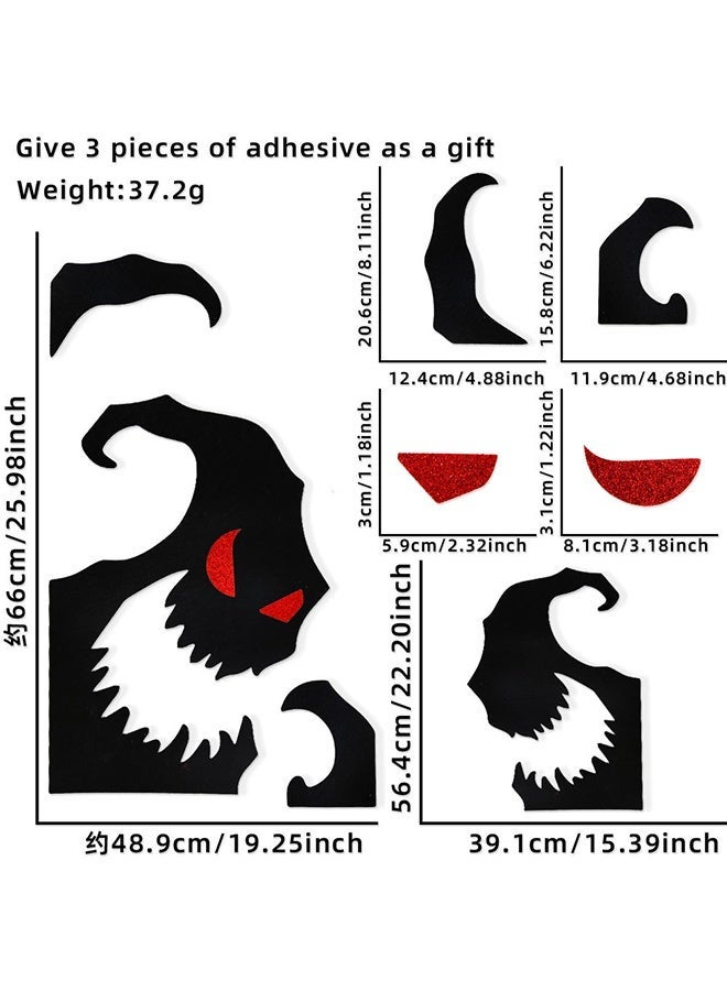 Halloween Witch's Hat And Demon Door Stickers, Horror Wallpaper Sticker for Halloween Indoor&Outdoor Decoration Party Decors - Image 5