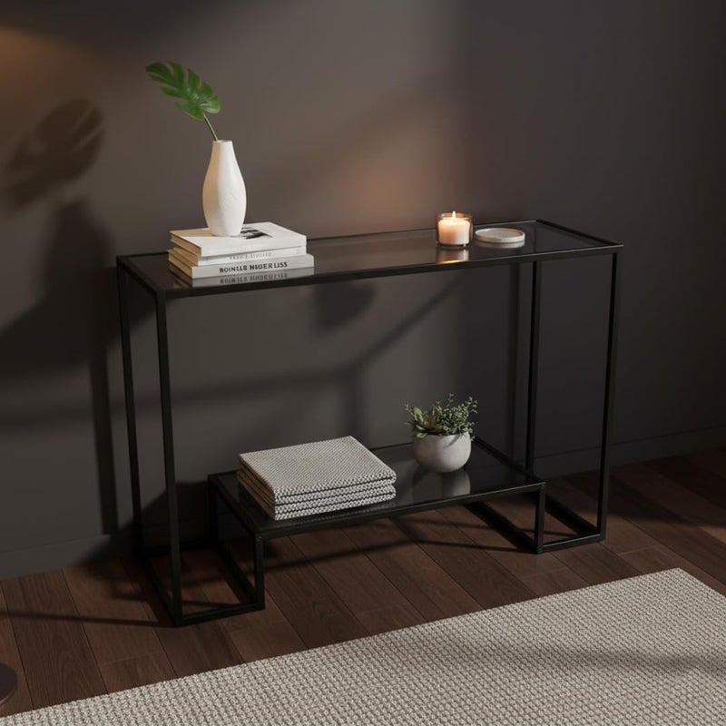 الهدايا مول  طاولة كونسول زجاجية أنيقة وعصرية لون أسود مقاس 120×40×80 سم - Image 3