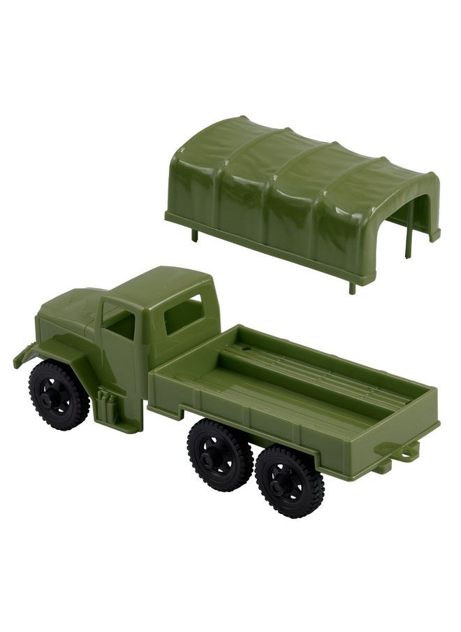 Tim Mee Toy TimMee Plastic Army Men Trucks - OD Green M34 Deuce and a Half Cargo Vehicles US Made  - Image 4