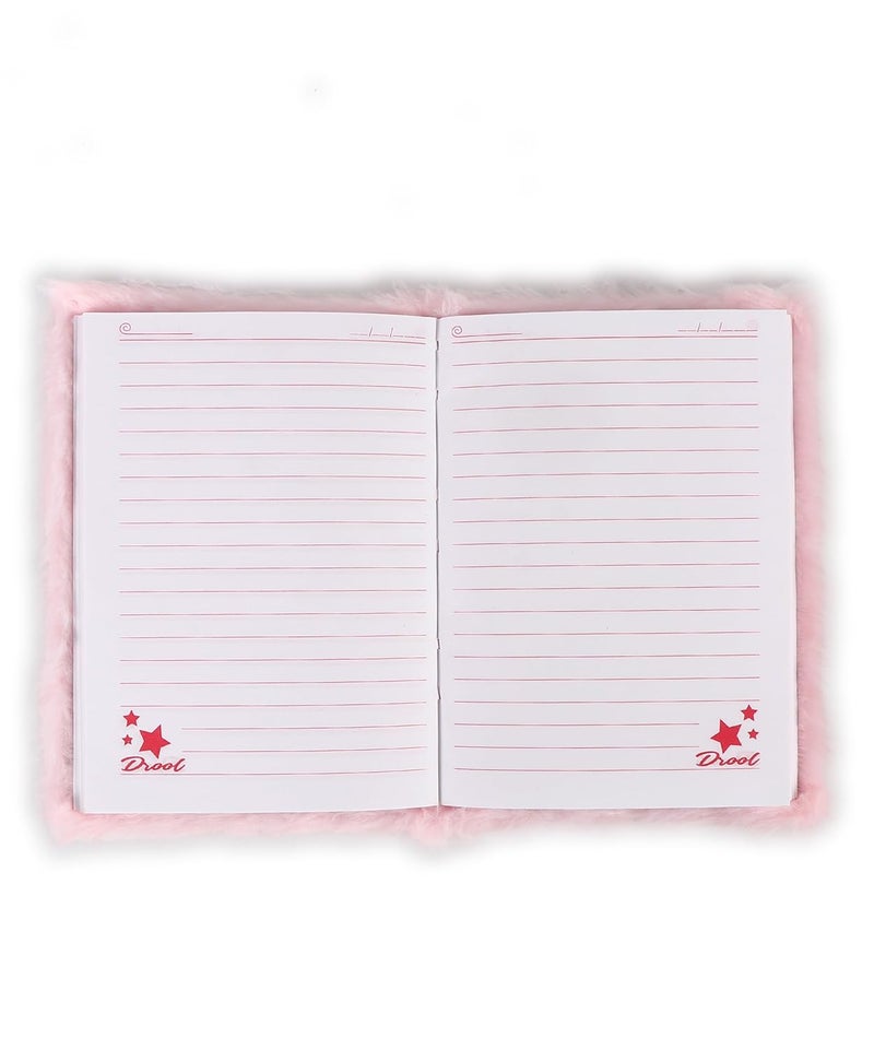 JIADA A6 Size Soft Fur Plush Fabric Diary/Personal Notebook Cute Animal Print - Rabbit - Image 2