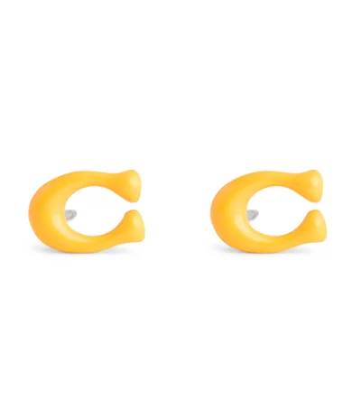 كوتش Enamel C Stud Earrings