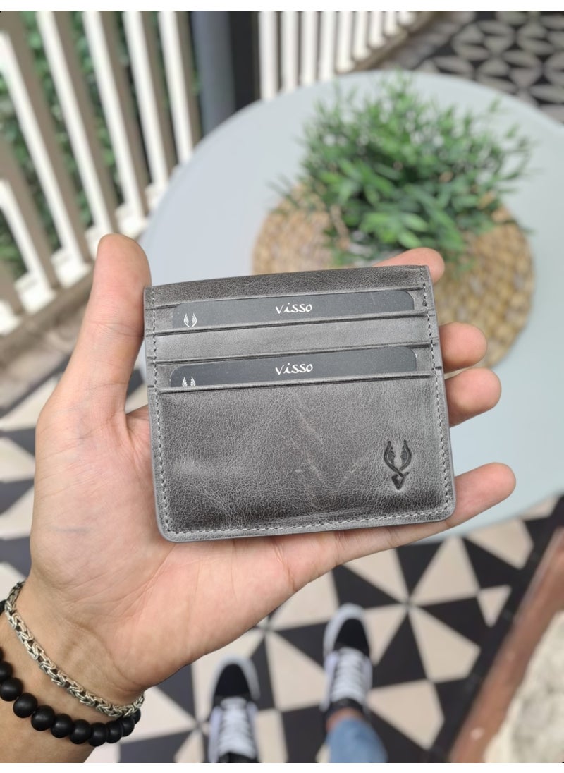 VISSO 657 Genuine Calfskin Magnetic Men's Women's Card Holder Bag Wallet Stylish Handbag  - Image 4