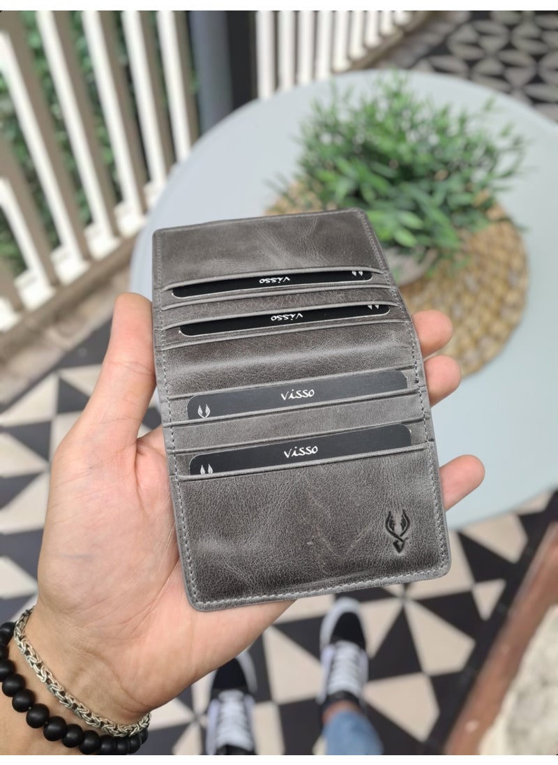 VISSO 657 Genuine Calfskin Magnetic Men's Women's Card Holder Bag Wallet Stylish Handbag  - Image 5