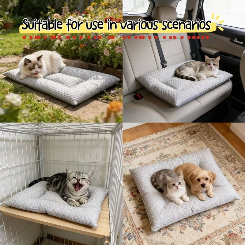 XL Cool Pet Mat Ice Bean Cat Kitten Bed Dog Sleeping Mattress All Season - Image 3