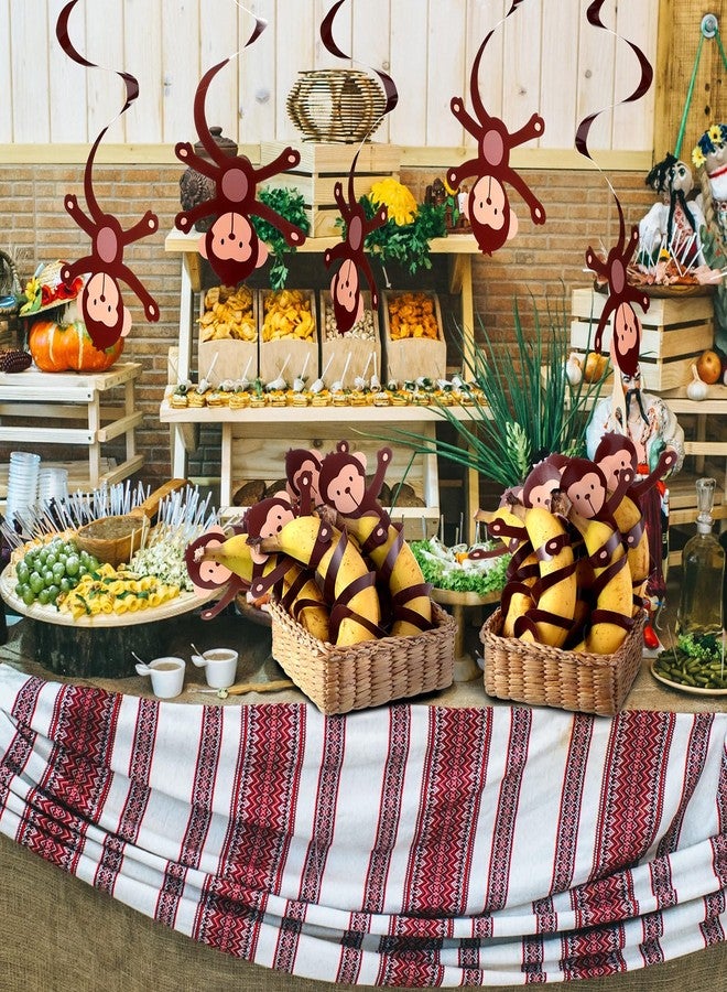 Weekgrat 24 Pcs Jungle Monkey Cutouts Banana Decorations with 60 Glue Point Dots Animal Cutouts for Zoo Birthday Hawaiian Luau Safari Theme Party Decorations Supplies - Image 5