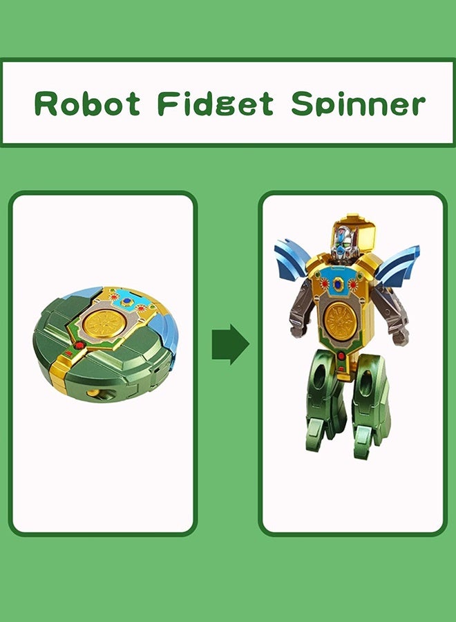Organizer 3PCS Transformable Fidget Spinners for Kids Party Favor, Deformable Robot Spinner Fidget Toys, Fingertip Gyros Stress Relief Sensory Toy Stocking Stuffers Bulk Gifts Kids Classroom Prizes - Image 2